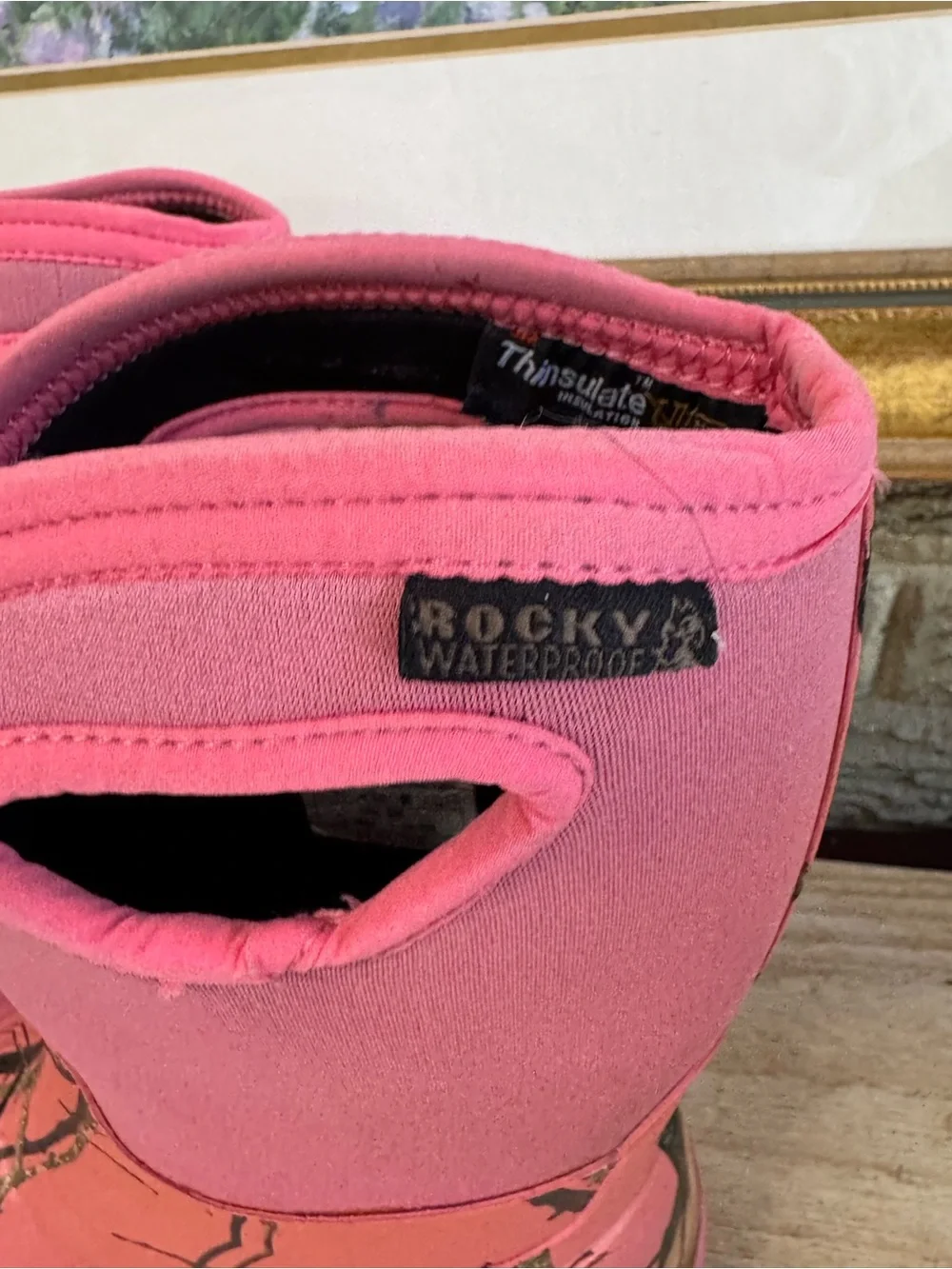 Rocky pick camo boots big for size 6